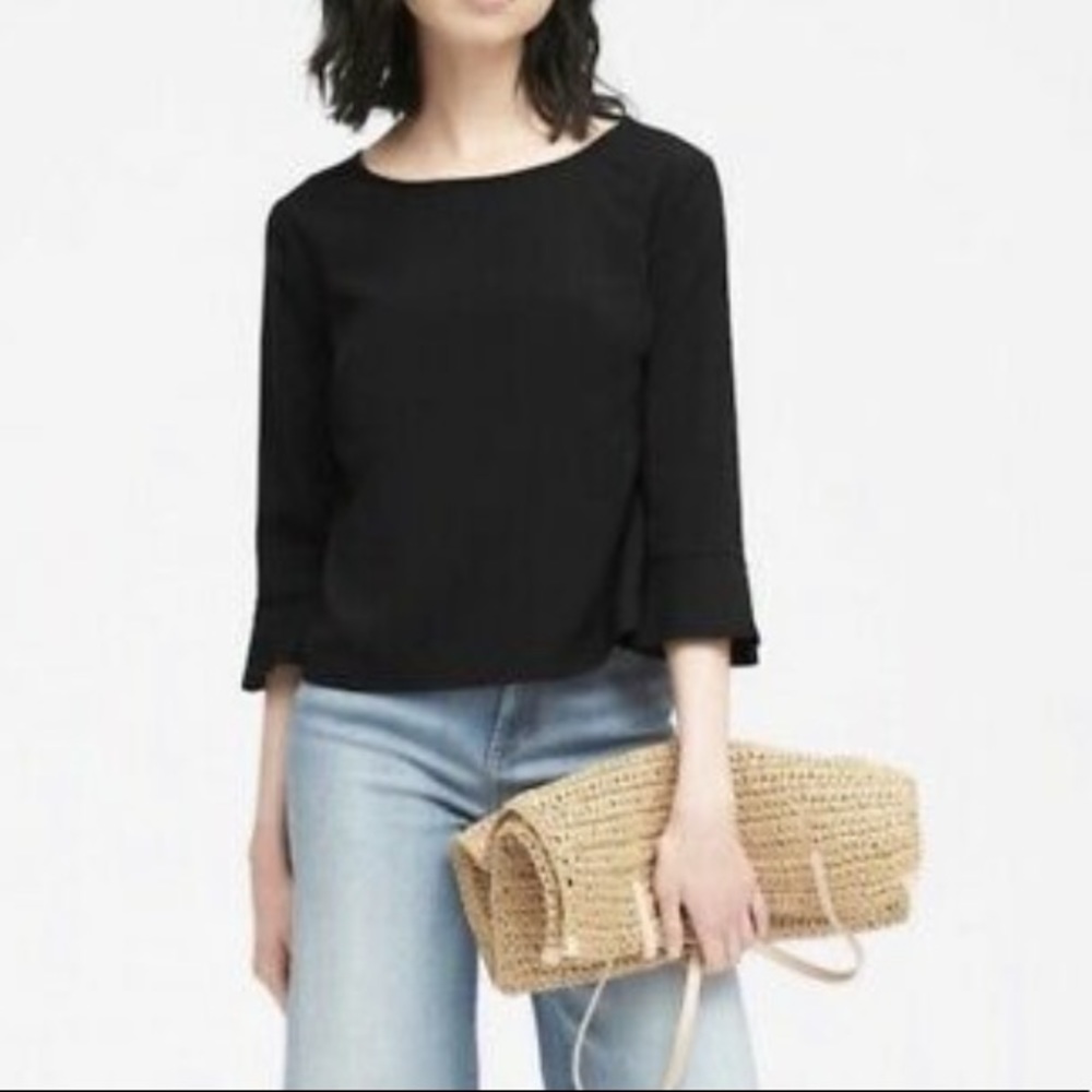 Banana Republic boatneck bell sleeve top